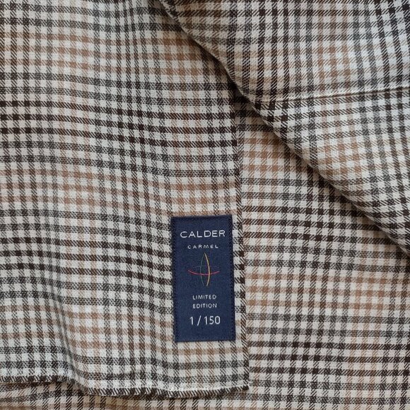 Calder Carmel Limited Edition Mens Button Up Plaid Shirt Business Casual Medium - Picture 3 of 11
